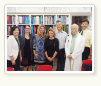 CVMBS-CSU（from left） Yoko Matsuura, Dr. Melinda Frye, Missy Hein, Dr. Tracy Jensen, Dr. Wayne Jensen, Max Matsuura（July. 23. 2017）