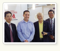 Mr. Adam Mordka, Global Marketing Director, Eli-Lilly and Company USA
Mr. Nemoto and Mr. Yamashita, Tokyo Office（Sep. 2. 2013）